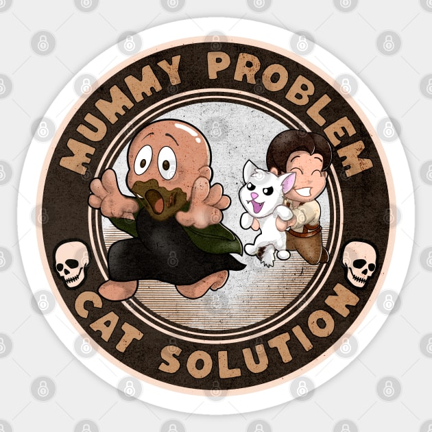 Chasing a Mummy Sticker by Nirelle